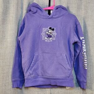 Disneyland 100 Years of Wonder Youth 5/6 Hoodie Purple Walt Disney Mickey Goofy